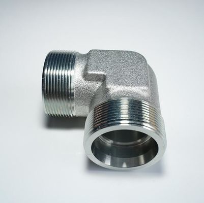 Rundkopf mittlerer Kohlenstoffstahl 90 Grad Ellenbogen Hydraulik-Fitting mit männlichen Fäden