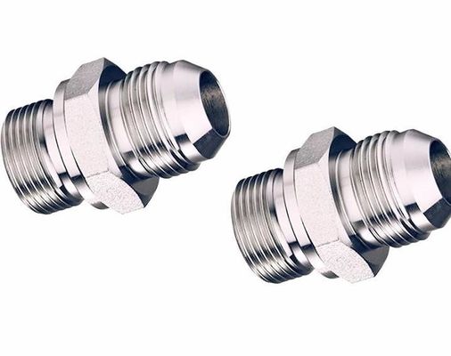 Edelstahl hydraulischer SAE-Adapter Jic Männlicher Gerader Schlauchanschluss 37 Grad Flachrohrbefestigungen 2403/1j Adapter