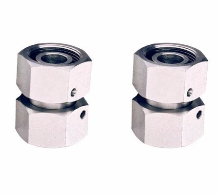 Silber, Kohlenstoffstahl, Edelstahl, DIN-Schrauben, Hydraulikverbindungen mit Proben