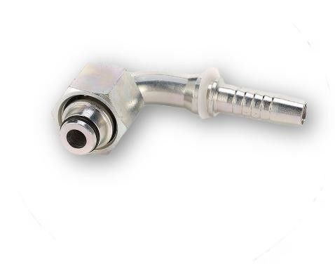 Verzinktes Blatt 90 Grad Metrische weibliche 24 Grad Kegel O-Ring 20591 Hydraulische Schlauchbefestigung