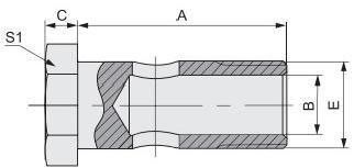 700M Metrische Hexbolz-Hydraulische Bissrohrfittings mit Vorteil einer langen Lebensdauer
