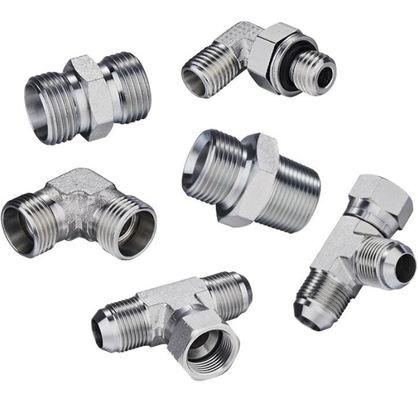 SAE Männliche Fäden Hydraulische Ellbogenbefestigungen 1b9 Kohlenstoffstahl für langlebige Hydrauliksysteme