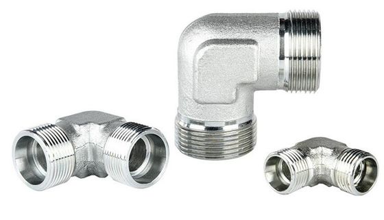 1C9 1D9 DIN-Biss-Typ-Rohrverbindungen 90 Grad Ellenbogen Hochdruckkugelventil Hydraulikadapter