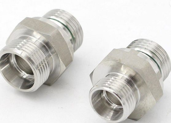 Edelstahl 1CB mit Gewinde, Brustwarze, Metrische Maschine, Hydraulikschlauchadapter