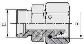 Hexagon Head DIN Bite Type Reducer Tube Adapter mit drehbarer Nuss aus Kohlenstoffstahl 2c-W