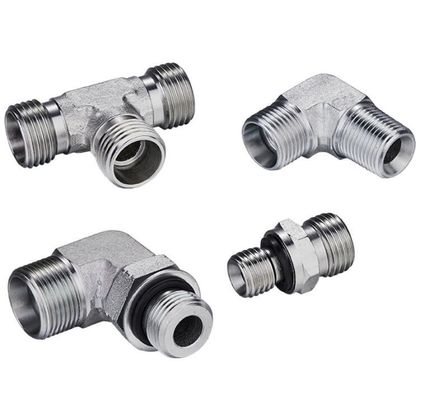 90 Grad Ellenbogen Rohrbefestigungen Metrische männliche Hydraulik Schlauch Adapter 1 Stück Min.Order