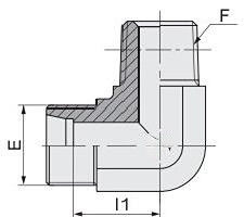 Hochdruck-Rohrfittings mit Langlebigkeit mit 90°-Elbow 1CT9