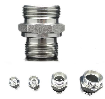 Rohrleitungen Anschluss Hydraulischer Schlauch-Reduktionsadapter 1CB 1b 1j Carbon Silber für Bagger