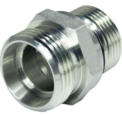 1CB Metrischer Schlauchadapter Männlich 24 Kegel L. T / Bsp Männlich Hydraulischer Kohlenstoffstahladapter