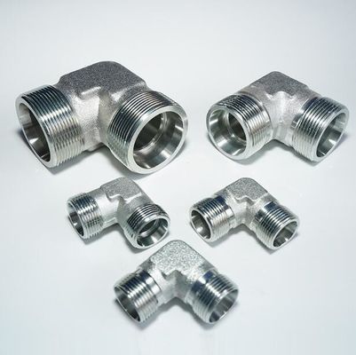 Galvanisiertes Blatt 90 Grad Ellenbogen Jic Kohlenstoffstahlbefestigungen 1c9 Drehscheiben Hydraulisches Gelenk Edelstahlbefestigungen Hydraulik