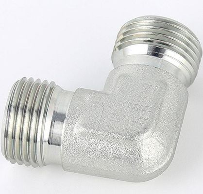 Metrischer männlicher Hydraulikschlauchadapter 90 Grad Ellenbogen für Verzinkte Blechverbindung