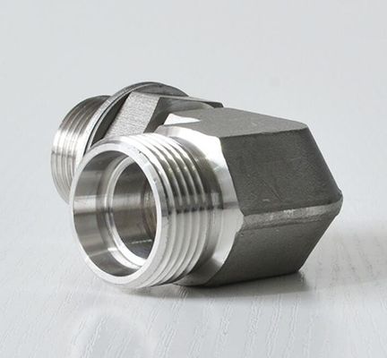 1CG9 Edelstahl BSP Metrische Männliche Hydraulische O-Ring Versiegelung Ellenbogen Rohr Gewinde