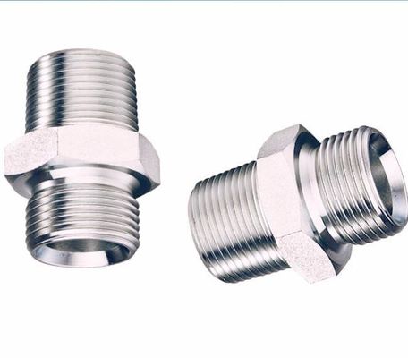 Rohrverbindungen aus Edelstahl Bsp Adapter Männlich zu Männlich 60-Grad-Kegeldichtung Hydraulische Komponenten
