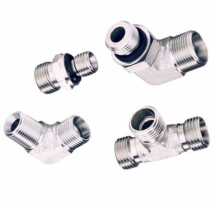Hydraulische Schlauchanlage Adapter für mittlere Kohlenstoffstahl 90 45 Grad Ellenbogenanlage