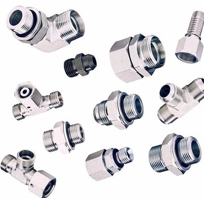 Hydraulische Schlauchanlage Adapter für mittlere Kohlenstoffstahl 90 45 Grad Ellenbogenanlage