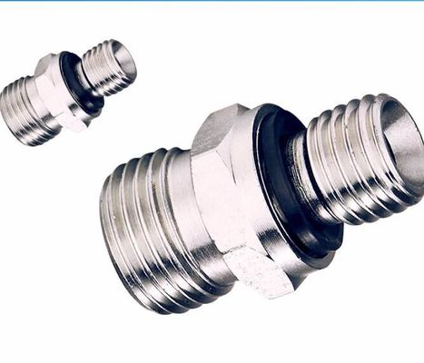 Silberner Hexagon-Kopf-Typ Wiederverwendbare Hydraulikschlauchfittings für Fittings aus Edelstahl
