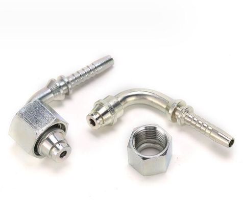 Hexagonalkopf 90 Grad Metrische weibliche 24 Grad Kegel O-Ring 20591 Hydraulische Schlauchbefestigung