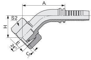 20411 Modell N.O. Weibliche Verbindung Edelstahl Metrische Hydraulikschlauch-Ferrule Fittings