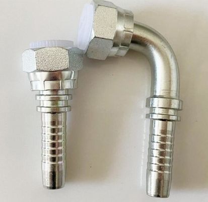 20491 90 Grad Biege Metrische weibliche 24 Grad Kegel O-Ring L. T. Hydraulische Schlauchanlage