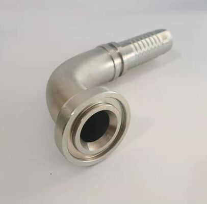 Galvanisiertes Blatt 3000 PSI Hydraulikflansche Einstück 90 Grad Einbauteile für Ellbogenschläuche