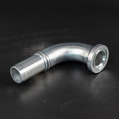 90 Grad SAE Flansche 3000 Psi Edelstahl-Ferrule Hydraulikschlauchbefestigung 87391