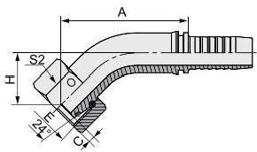 Metrische hydraulische Anpassung weibliche 24 Grad Kegel O-Ring H. T für Rohrleitungen Verbindung