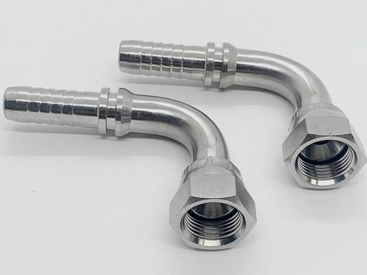 26791 Hydraulische Krempschlauchfittungen aus Edelstahl für amerikanische Gewinde Jic 74 Taper Seal 90 Ellbogen