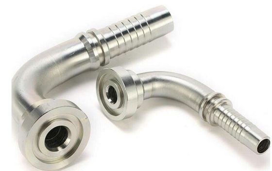 Verzinktes Blatt 90° Ellenbogen SAE Flansche 6000 Psi Hydraulikrohrschlauchanschluss