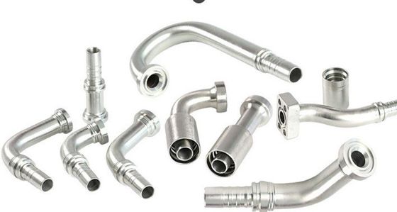 Verzinktes Blatt 90° Ellenbogen SAE Flansche 6000 Psi Hydraulikrohrschlauchanschluss