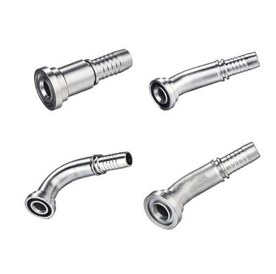 SAE Edelstahl hydraulische Krempschlauchflansche 45 Ellenbogen Rohradapter
