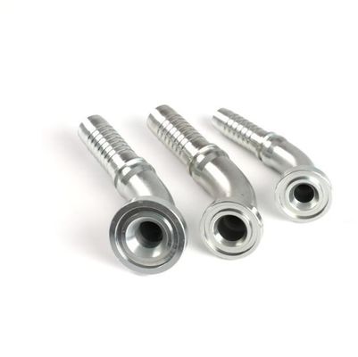 SAE Edelstahl hydraulische Krempschlauchflansche 45 Ellenbogen Rohradapter